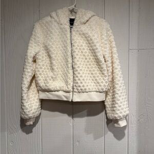 Forever 21 Cream Teddy Jacket